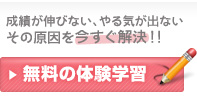 成績が伸びない、やる気が出ない その原因を今すぐ解決!無料体験学習はこちら